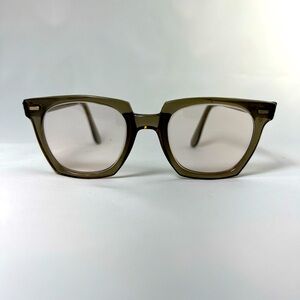 Vintage Brown Geometrical Safety Glasses